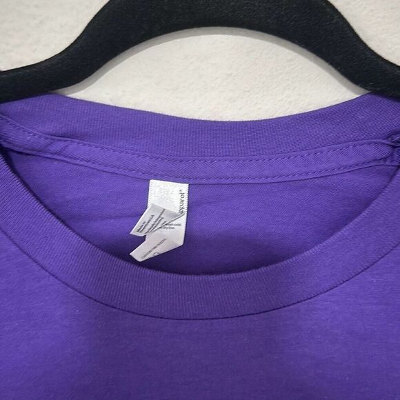 American Apparel Mens Purple Wizard of Oz Short Sleeve Cotton T-Shirt Size XL - Picture 4 of 6